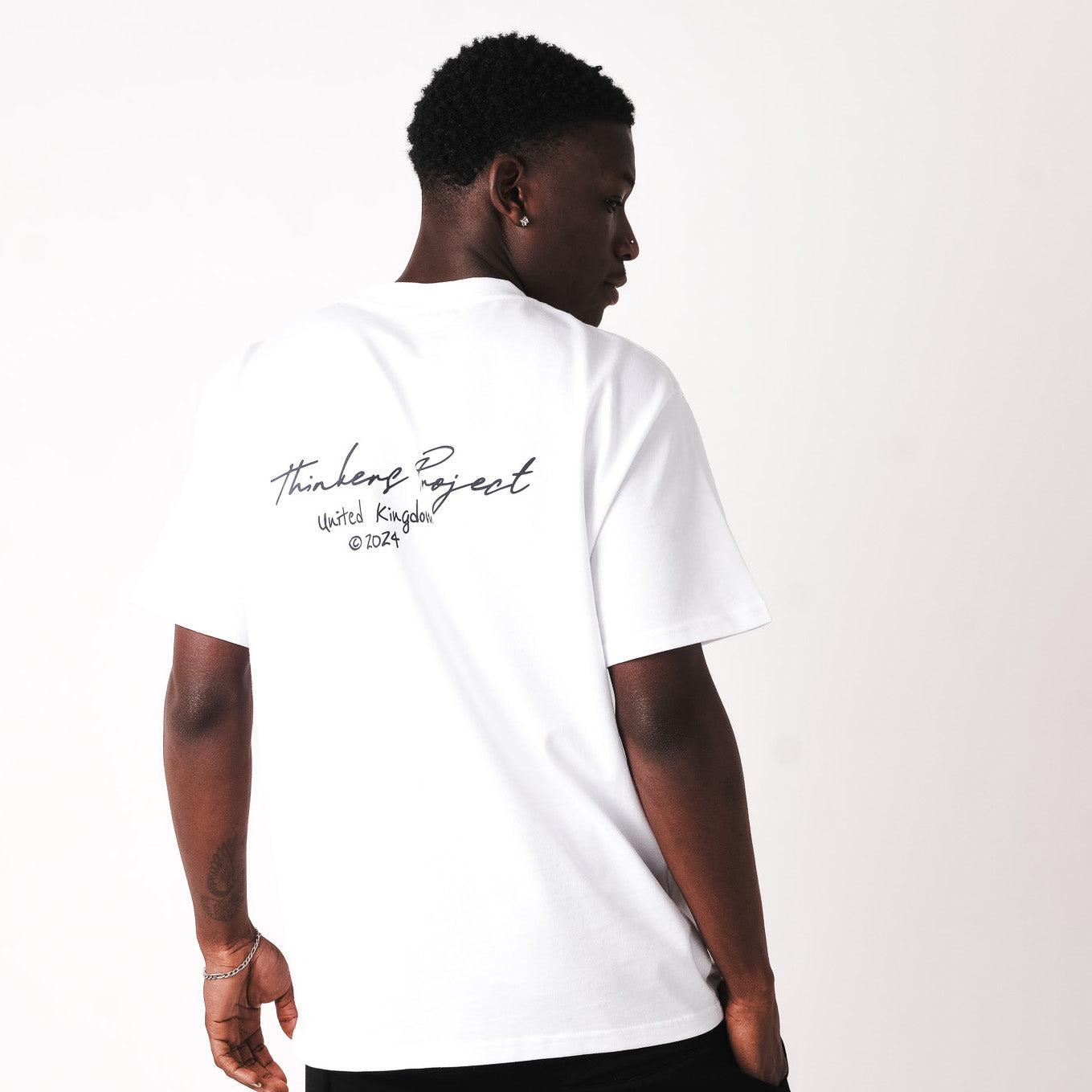 script t-shirt white