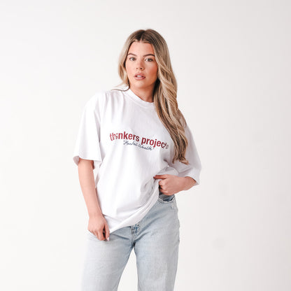 logo t-shirt faded white