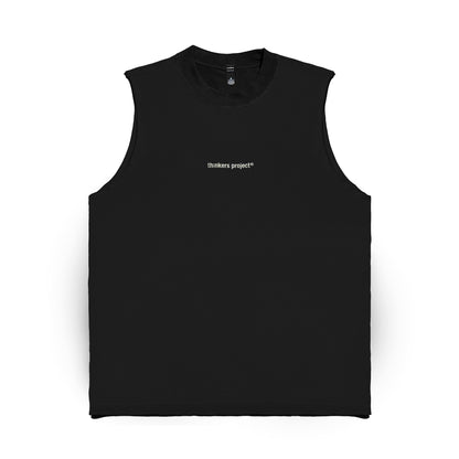logo tank top faded black