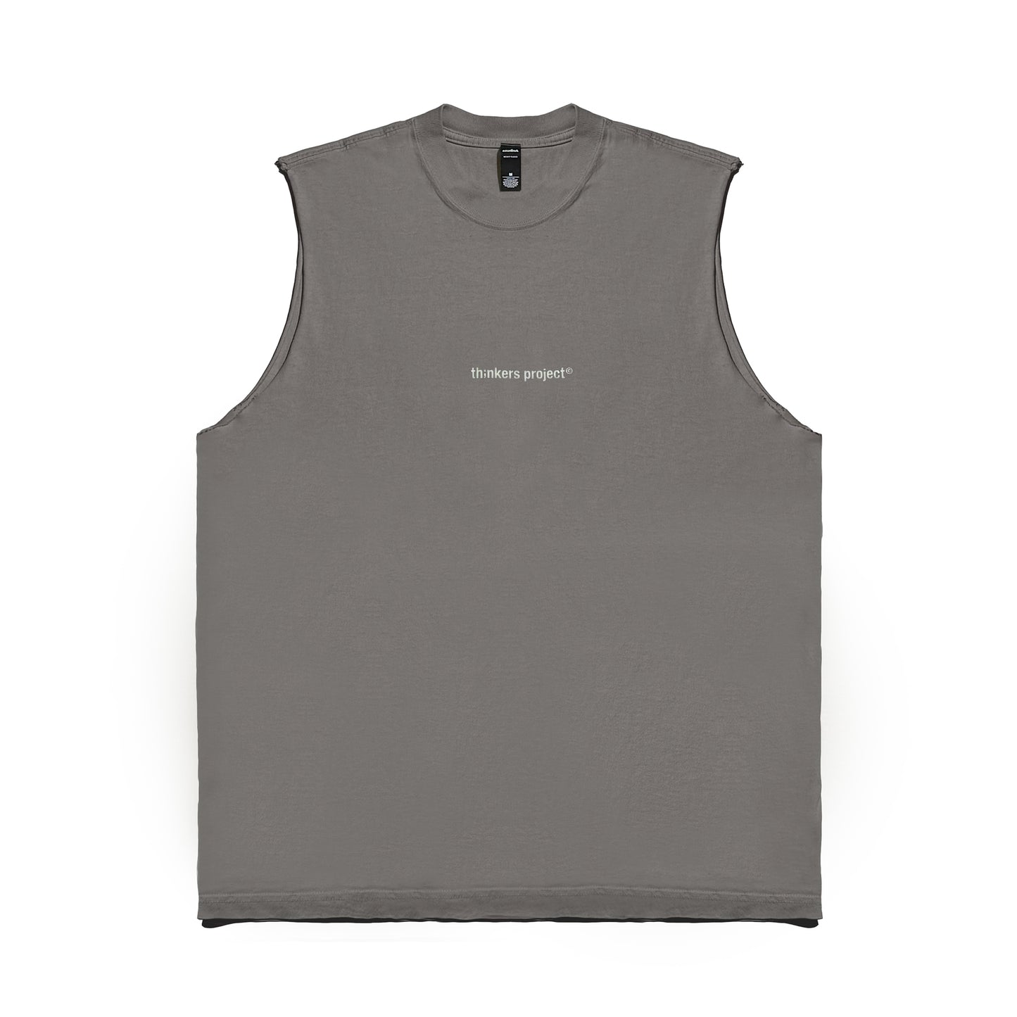 logo tank top faded grey