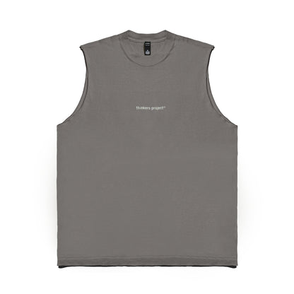 logo tank top faded grey